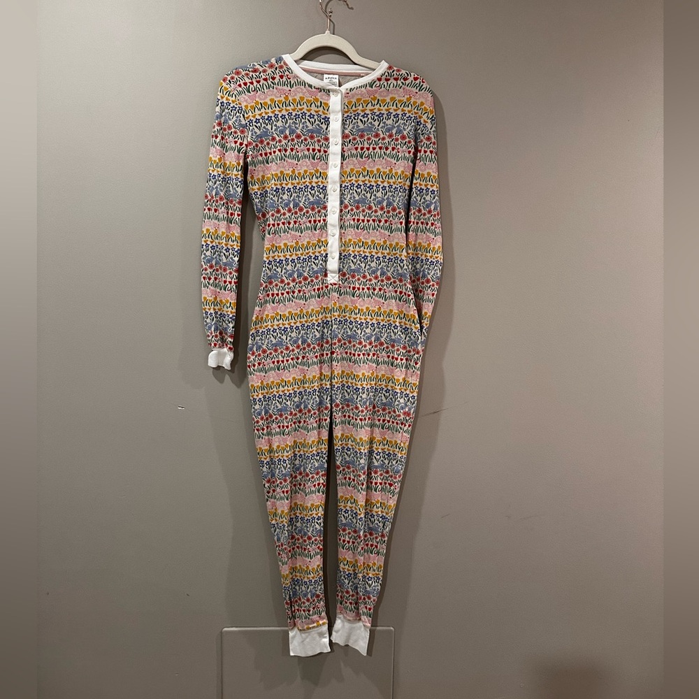 Mini Boden Multicolor Striped Kids Pajamas Union Suit
